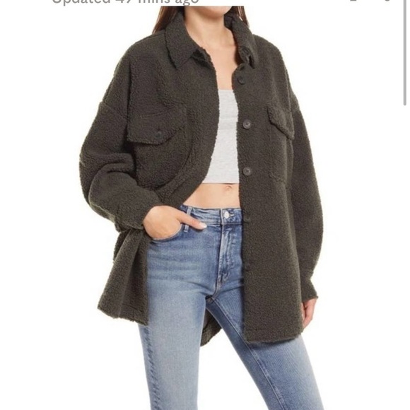 Good American Cozy Contour Faux Shearling Jacket NWT - Picture 6 of 16